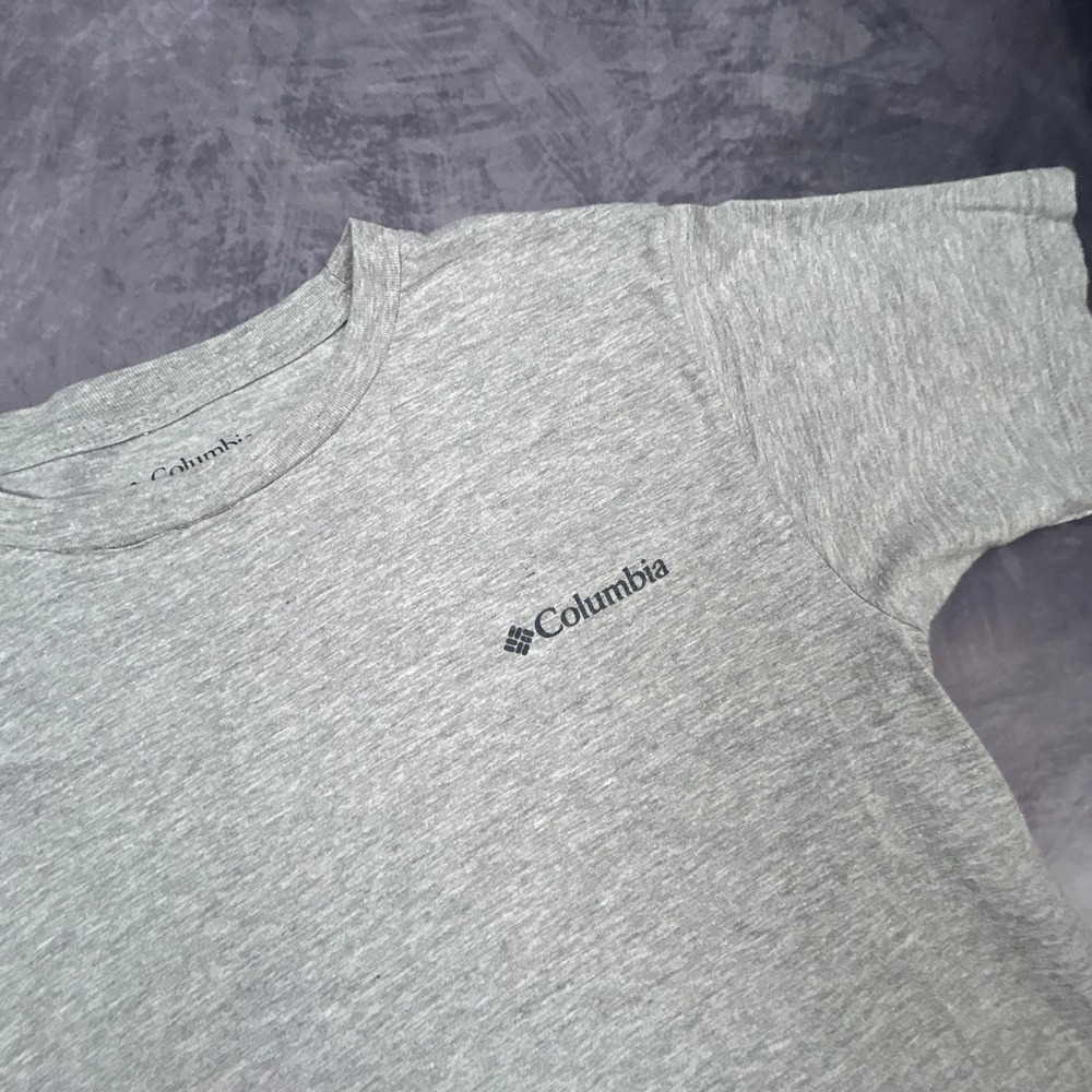 Columbia Sportswear Mens Medium Gray Graphic T-Shirt Vintage Y2K Gorpcore Skater - Picture 5 of 7